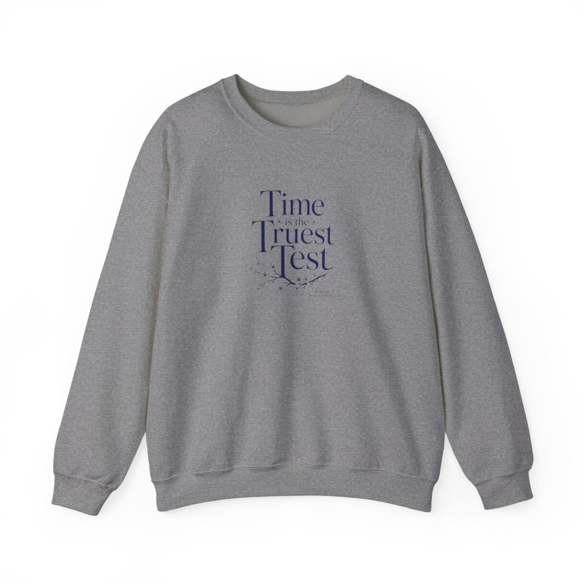Frieren: Beyond Journey's End "End. The main text reads:" Crewneck