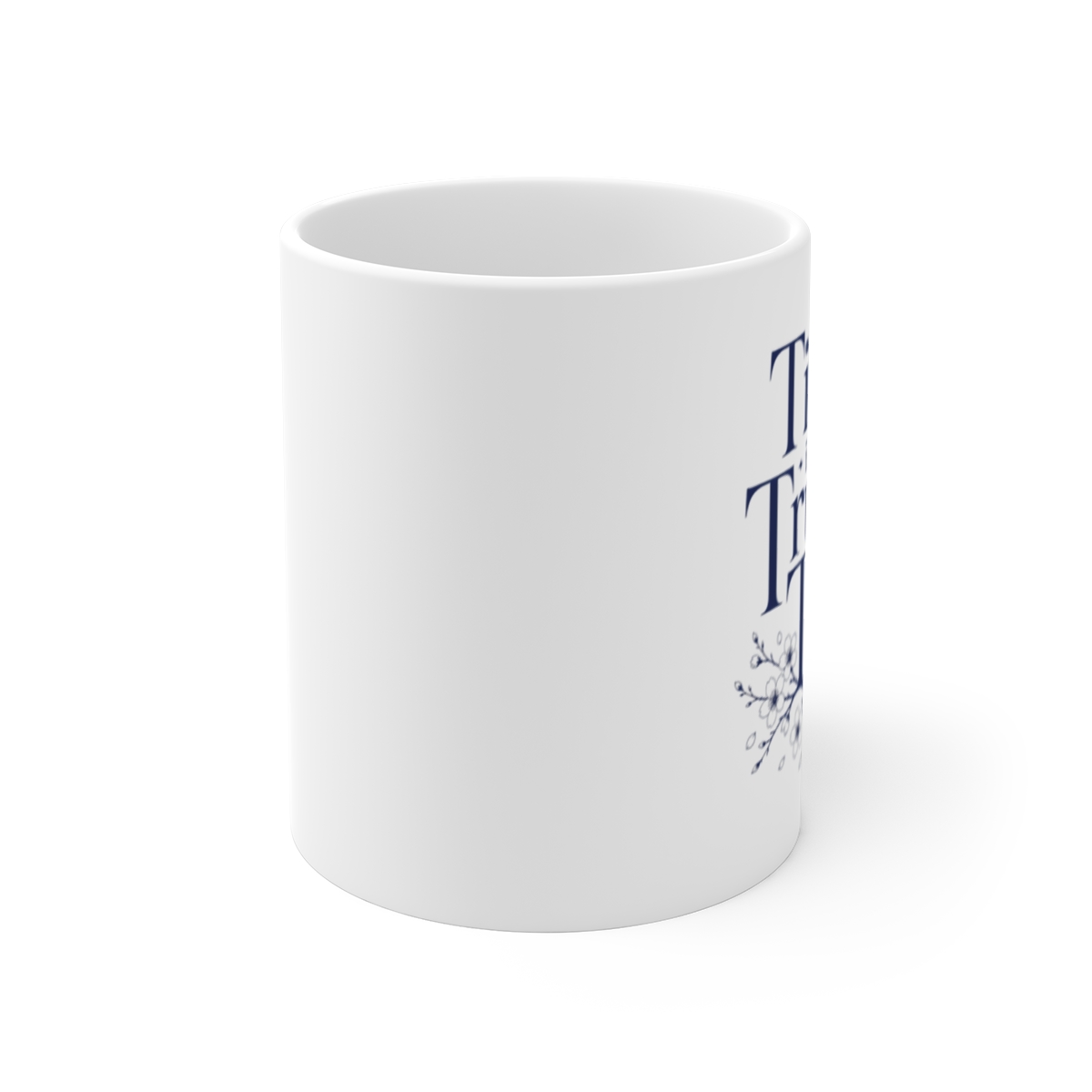 Frieren: Beyond Journey's End "End. The main text reads:" Mug - alternate angle 1, merchandise