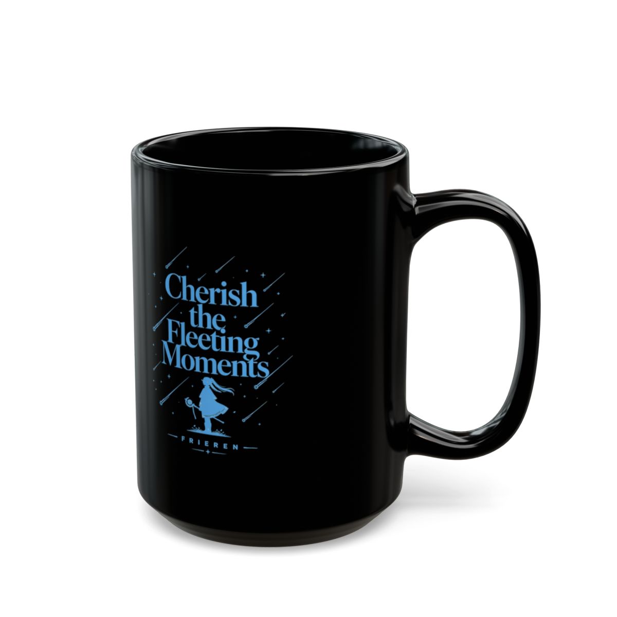 Frieren: Beyond Journey's End "Cherish the Fleeting Moments" Black Mug - alternate angle 5, merchandise
