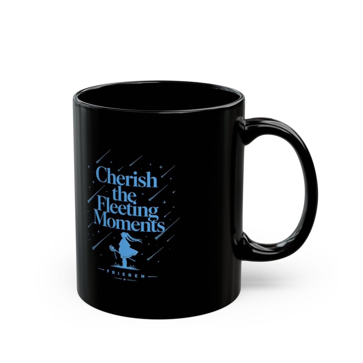 Frieren: Beyond Journey's End "Cherish the Fleeting Moments" Black Mug