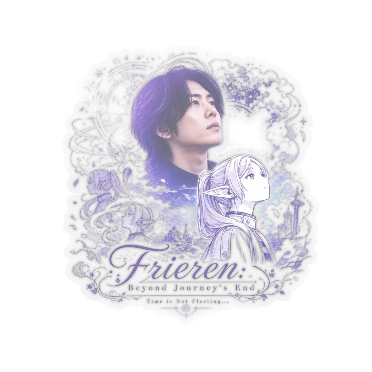Frieren: Beyond Journey's End "Frieren looking up" Sticker - alternate angle 4, merchandise