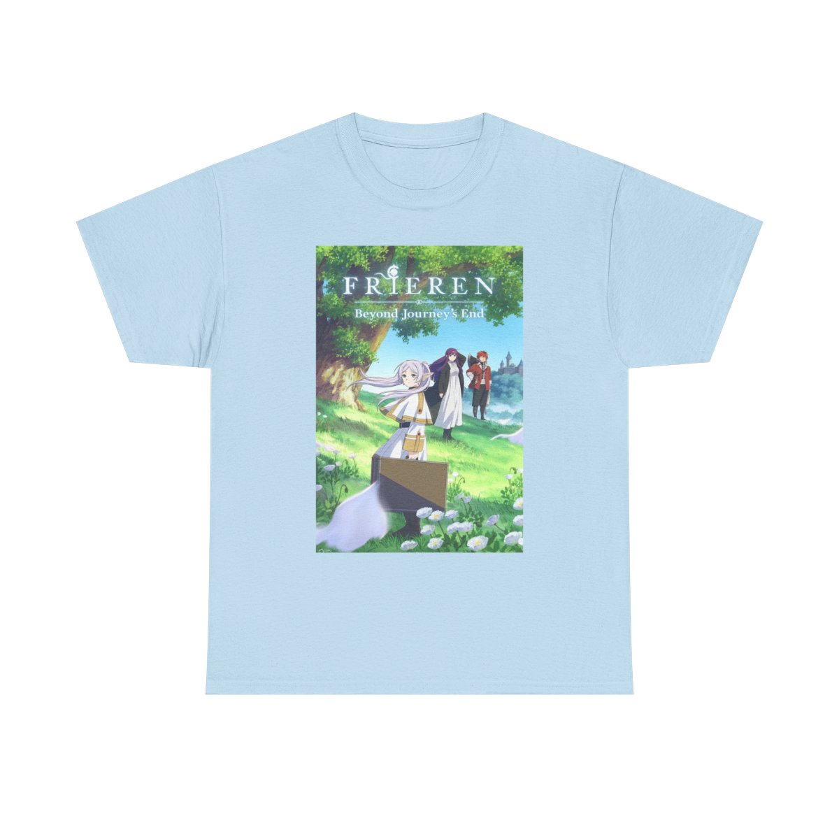 Frieren characters poster Tee | Anime illustration graphic tee