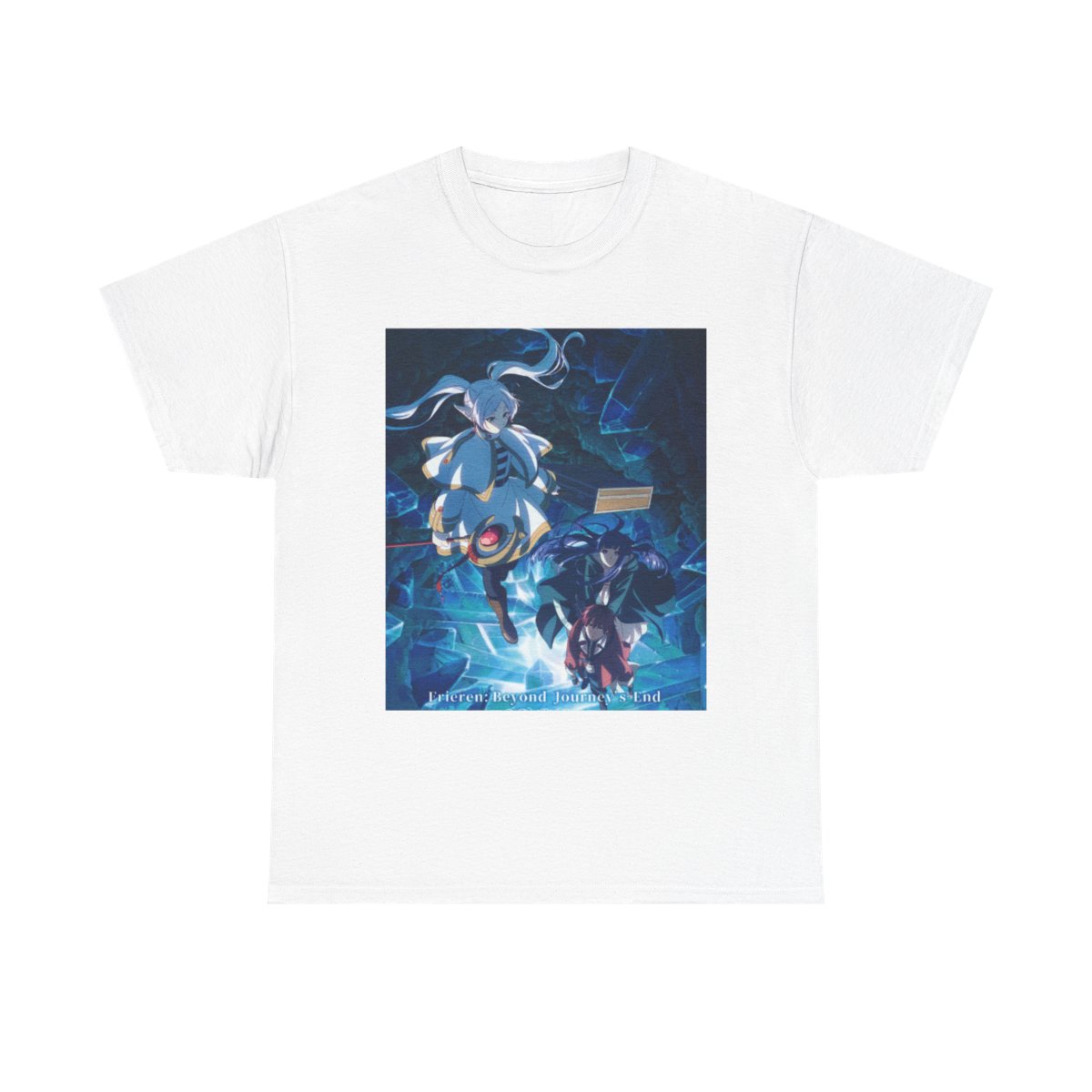 Dark Fantasy Anime Scene T-Shirt | Ghostly Warrior Graphic Tee Frieren: Beyond Journey's End